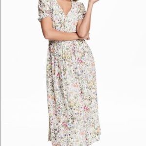 H&M Floral Prairie Midi Dress
